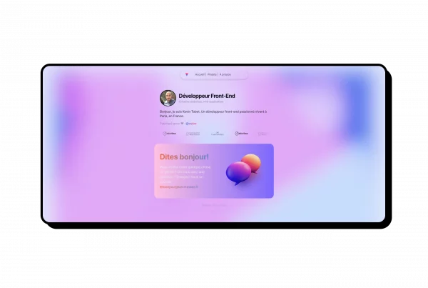site vitrine - développeur front-end